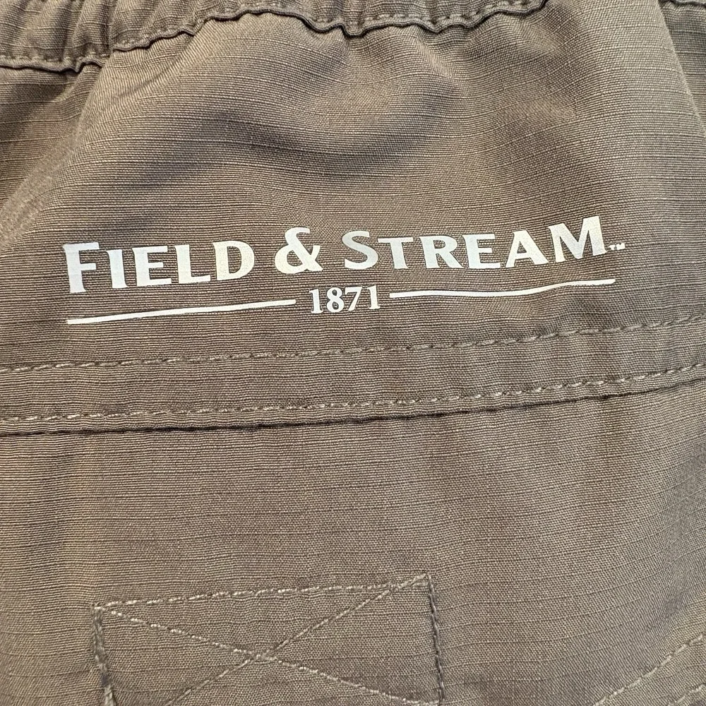 Field & Stream Mens 3XL Brown Cargo Shorts Outdoor Hiking Fishing Ripstop